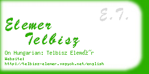 elemer telbisz business card